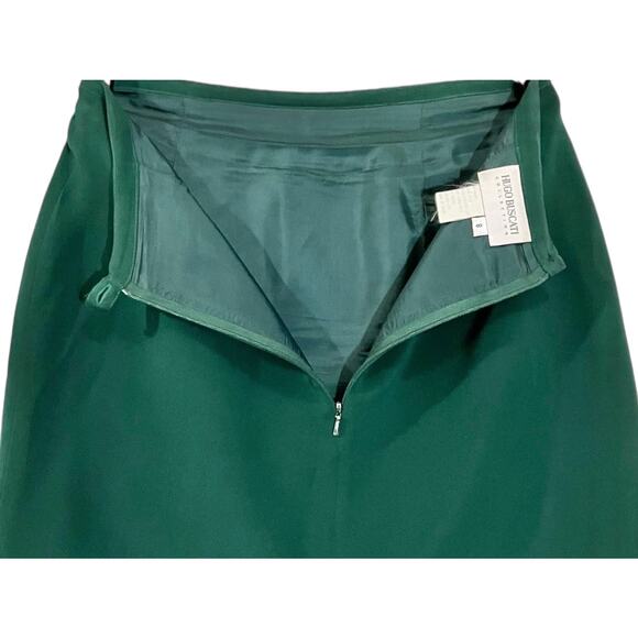Hugo Buscati Milano Women's Green 100% Silk 2-Piece Blazer/Skirt Set SZ 8 VTG - Picture 8 of 11
